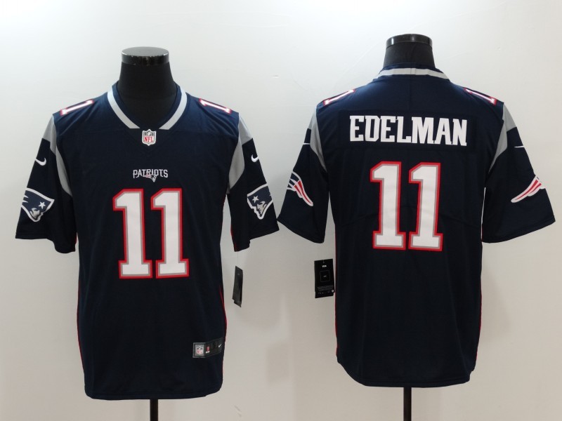 Men's New England Patriots Julian Edelman #11 Navy Blue Jersey